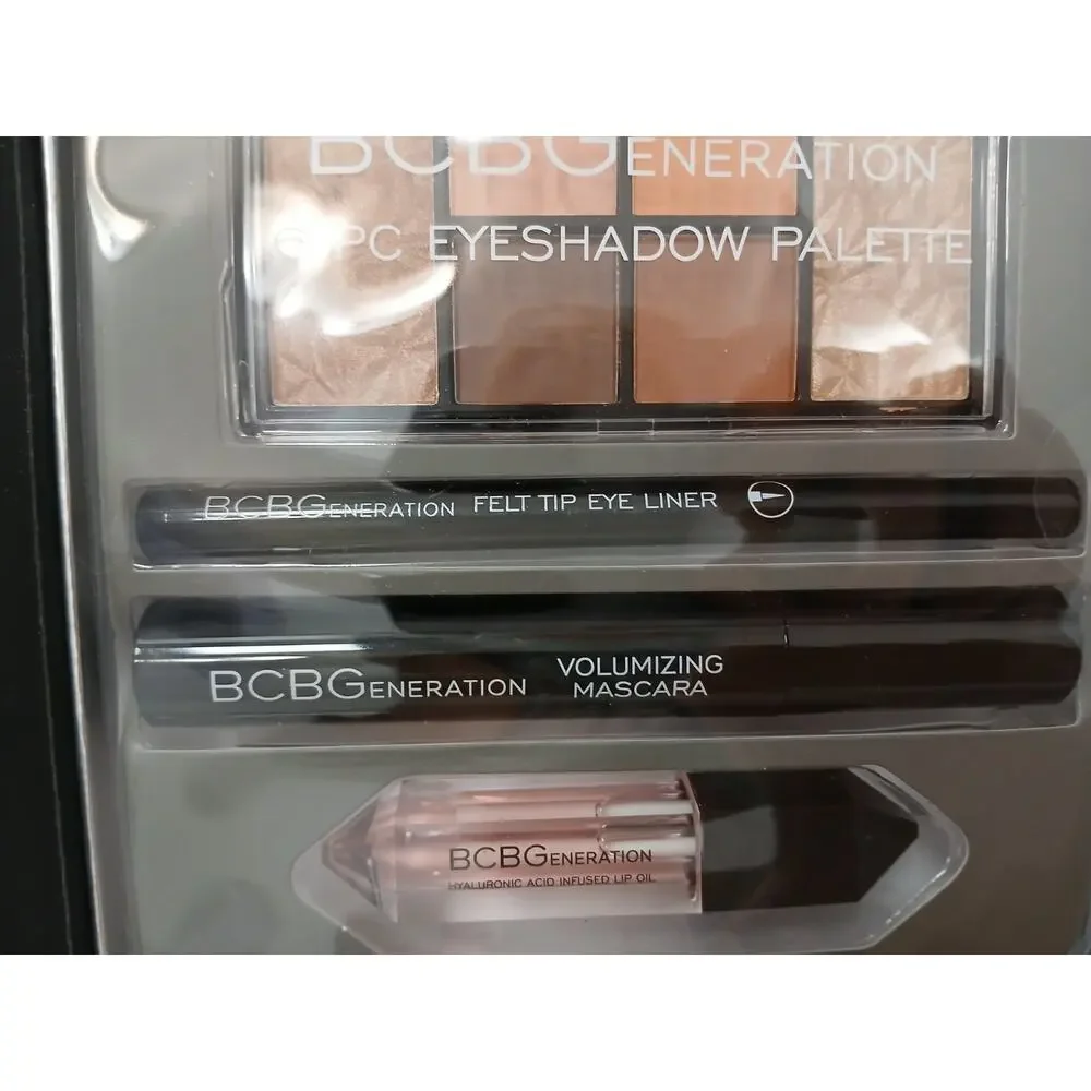 4 Pc Set BCBGeneration Natural Complete Eyes Liner Mascara Lip Set Talc Free New